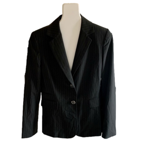 Antonio Melani Black Pinstripe Blazer